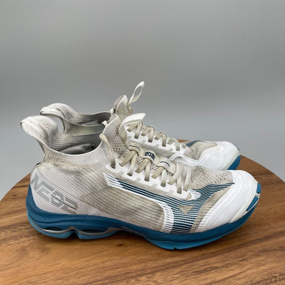 Mizuno Wave Lightning Neo 2 Shoes Mens Size 10.5 White Athletic Volleyball